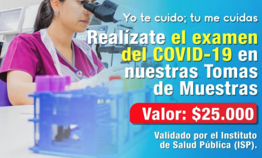 Examen COVID-19 en Clínica Universitaria Concepción